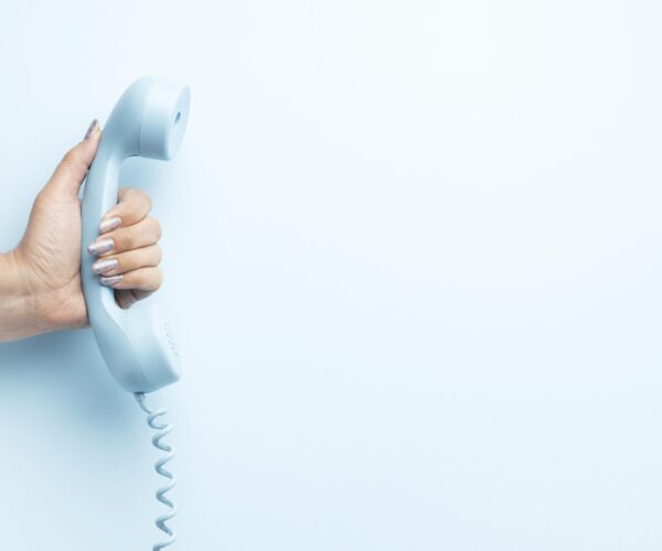 top-view-blue-monday-concept-composition-with-telephone